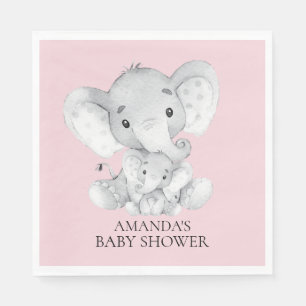 Elephant Girls Baby shower Paper Napkins Servet