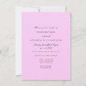 Elephant Glitter Baby shower Girl Gray Pink Kaart (Voorkant)