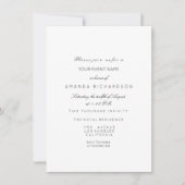 Elephant Glitter Baby shower Girl Gray White Kaart (Voorkant)