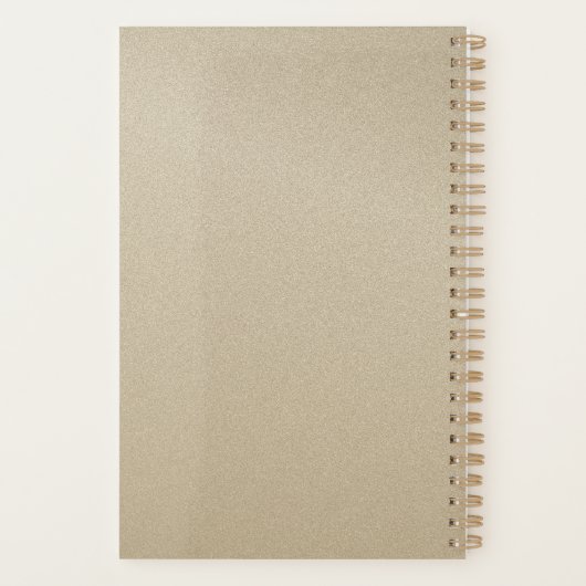 Elephant Gold Elegant Monogrammed Planner (Achterkant)