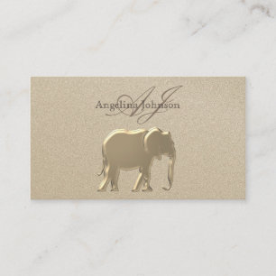 Elephant Gold Foil Elegant Professional Visitekaartje