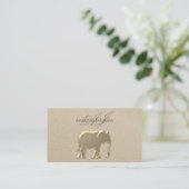 Elephant Gold Folie Elegant Professional Visitekaartje (Staand voorkant)