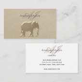 Elephant Gold Folie Elegant Professional Visitekaartje (Voorkant / Achterkant)