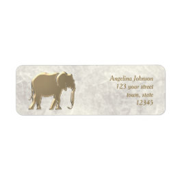 Elephant Gold Return-adres Etiket