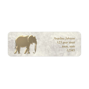 Elephant Gold Return-adres Etiket
