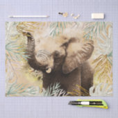 Elephant Gold Tropical Palm Tissuepapier (Craft)