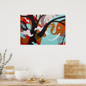 Elephant Graffiti Poster (Keuken)