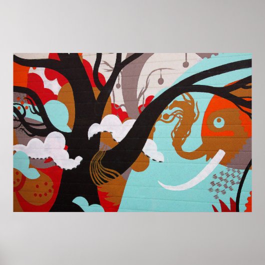 Elephant Graffiti Poster (Voorkant)