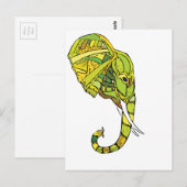 Elephant grafisch ontwerp briefkaart (Voorkant / Achterkant)