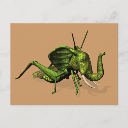 Elephant Grasshopper Crossras Briefkaart (Voorkant)