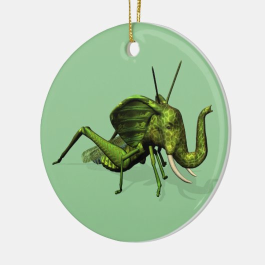 Elephant Grasshopper Crossras Keramisch Ornament (Links)