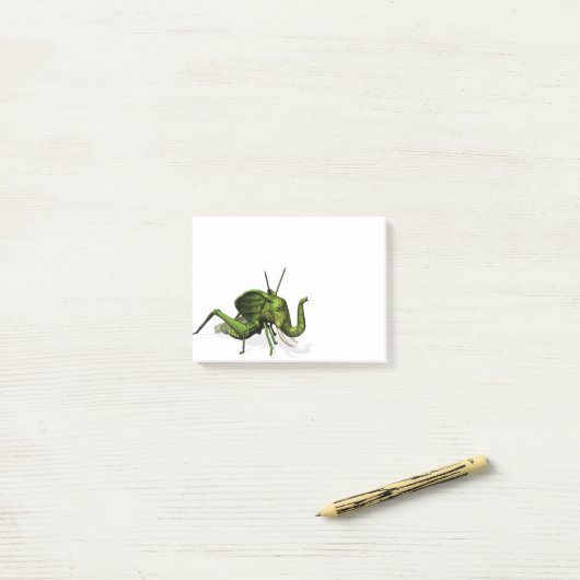 Elephant Grasshopper Crossras Post-it® Notes (Op bureau)