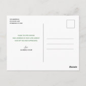 Elephant Green Baby shower per post dank u Briefkaart (Achterkant)
