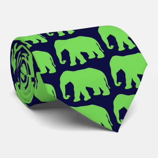 Elephant Green Stropdas (Opgerold)