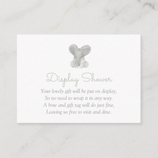 Elephant Greenery Baby shower Books for Baby Enclo Informatiekaartje (Voorkant)