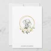 Elephant Greenery Baby shower Invite