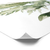 Elephant Greenery Boy Baby shower Welkomstbord Poster (Hoek)