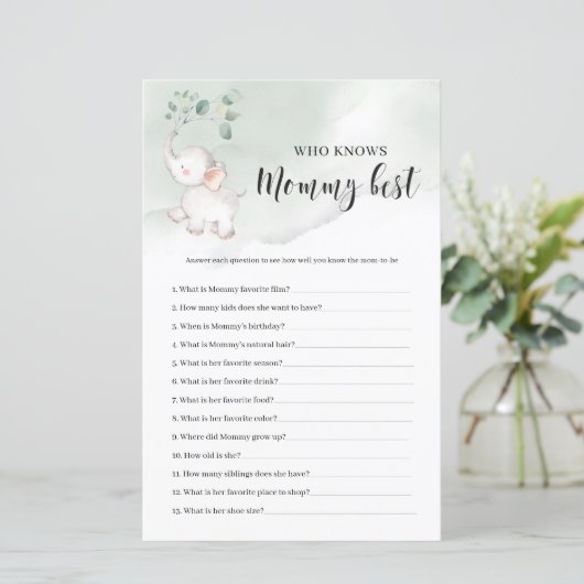 Elephant greenery, die het beste mama-spel kent (Staand voorkant)