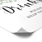 Elephant greenery eucalyptus blad drink sign poster (Hoek)