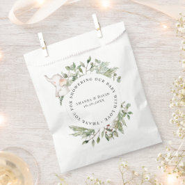 Elephant Greenery Gender Neutral Baby shower Bedankzakje