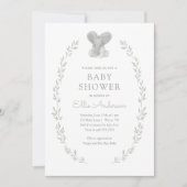 Elephant Greenery Gender Neutral Baby shower Kaart (Voorkant)