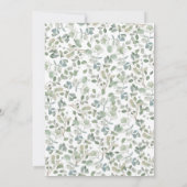Elephant Greenery Gender Neutral Baby shower Kaart (Achterkant)