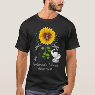 Elephant Grey Ribbon Ziekte van Parkinson Bewustzi T-shirt