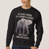 Elephant  Grumpy Love Retro Trui (Voorkant)