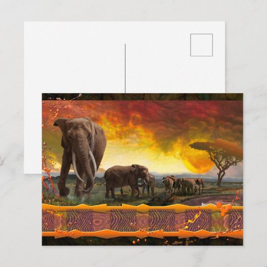 Elephant Guardian "The Bonds that Stropdas" Briefkaart (Voorkant / Achterkant)