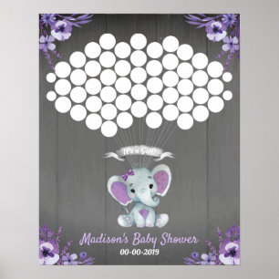Elephant Guest Book Page Alternatief Rustisch Paar Poster