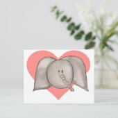 Elephant hart briefkaart (Staand voorkant)