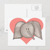 Elephant hart briefkaart (Voorkant / Achterkant)