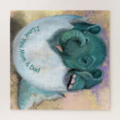 Elephant Hatching from Egg - I love you MOM & DAD Legpuzzel (Horizontaal)