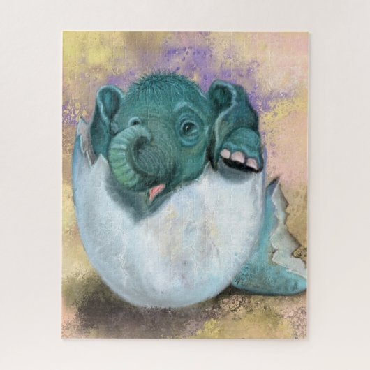 Elephant Hatching from Egg Jigzaag Puzzle Legpuzzel (Verticaal)