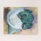 Elephant Hatching Puzzle - Ik hou van je MOM en DA Legpuzzel (Horizontaal)