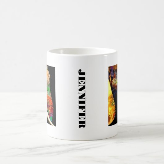 Elephant Head Bold Colorful Custom Koffiemok (Center)