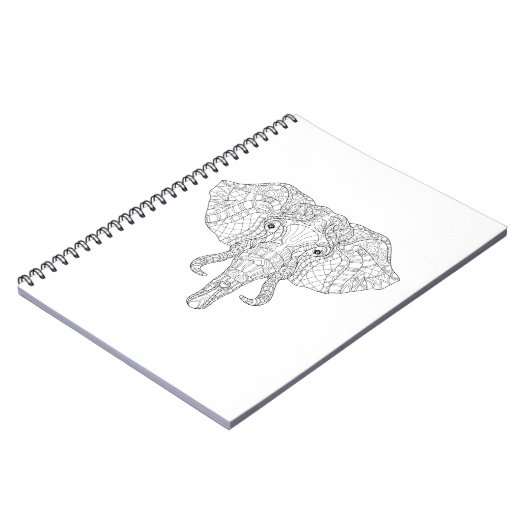 Elephant Head Doodle 2 Notitieboek (Linkerzijde)