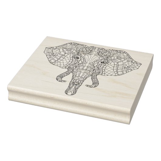 Elephant Head Doodle 2 Rubberstempel (Stempel)
