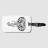 Elephant Head Doodle Bagagelabel (Voorkant (horizontaal))