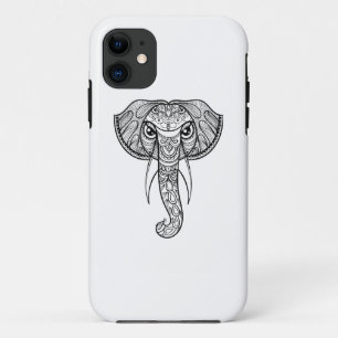 Elephant Head Doodle iPhone 11 Hoesje