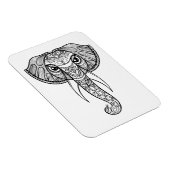 Elephant Head Doodle Magneet (Rechterzijde)
