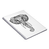 Elephant Head Doodle Notitieboek (Rechterzijde)