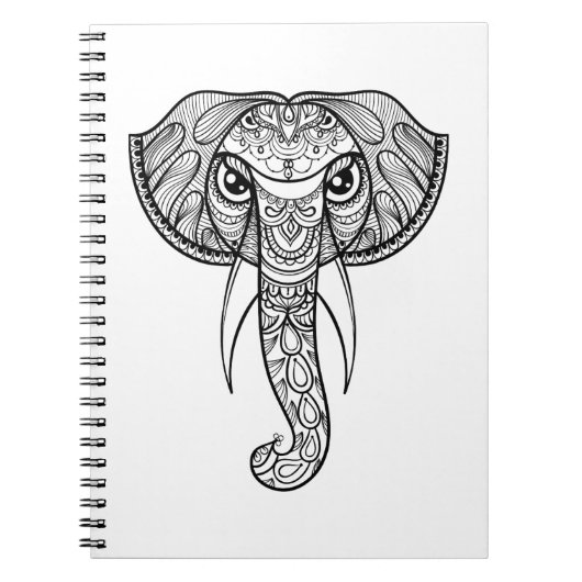 Elephant Head Doodle Notitieboek (Voorkant)