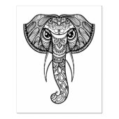Elephant Head Doodle Rubberstempel (Afrduk)