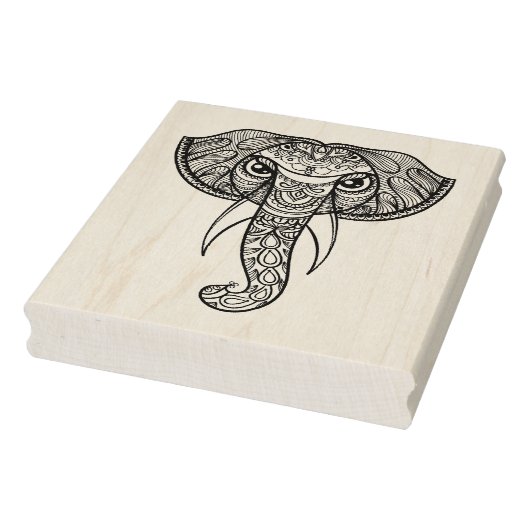 Elephant Head Doodle Rubberstempel (Stempel)