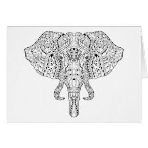 Elephant Head Doodle Sketch