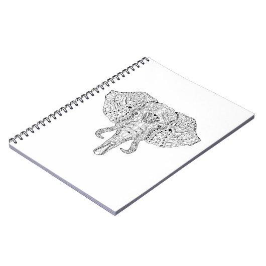 Elephant Head Doodle Sketch Notitieboek (Linkerzijde)