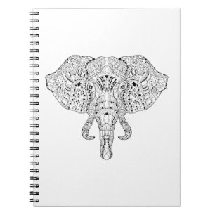 Elephant Head Doodle Sketch Notitieboek