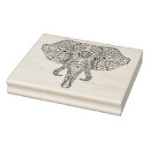Elephant Head Doodle Sketch Rubberstempel (Stempel)