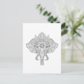 Elephant Head Geïnspireerd tandvlees Briefkaart (Staand voorkant)